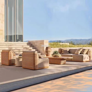 Divano da giardino in legno di teak impermeabile per mobili da esterno Foshan