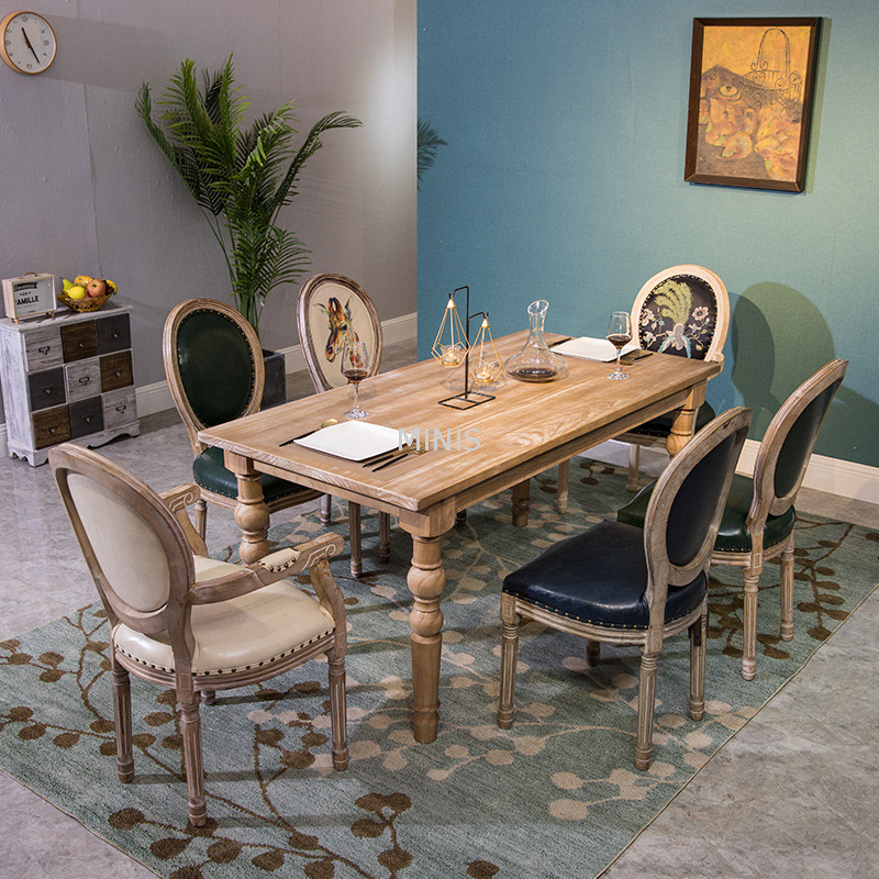 American Style Dining Room mobili tavolo in legno con sedia