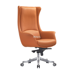 CEO Swivel Regolable Big Strong Brown Leather Office sedia