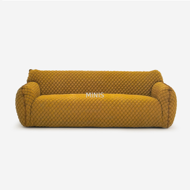 Soggiorno o camera da letto comoda sedia singola in tessuto blu