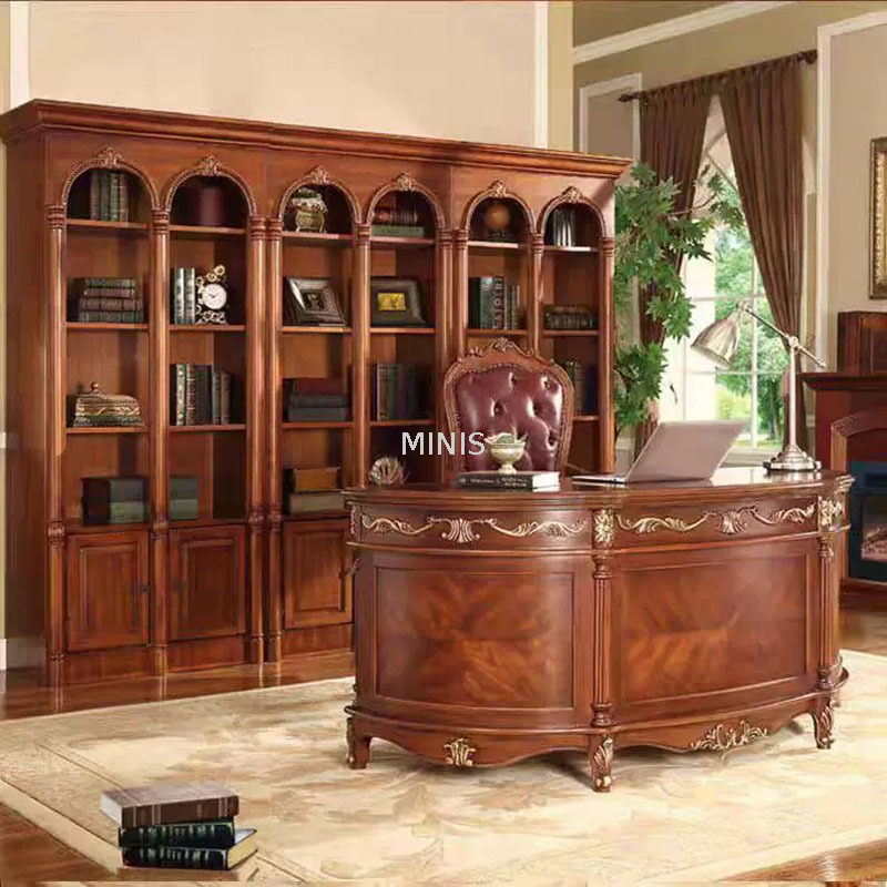 Home Office Furniure Vintage Good Wood Executive Work