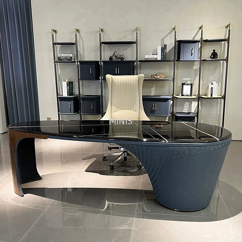 Tavolo e sedia da ufficio ovali per mobili da scrivania di alta classe