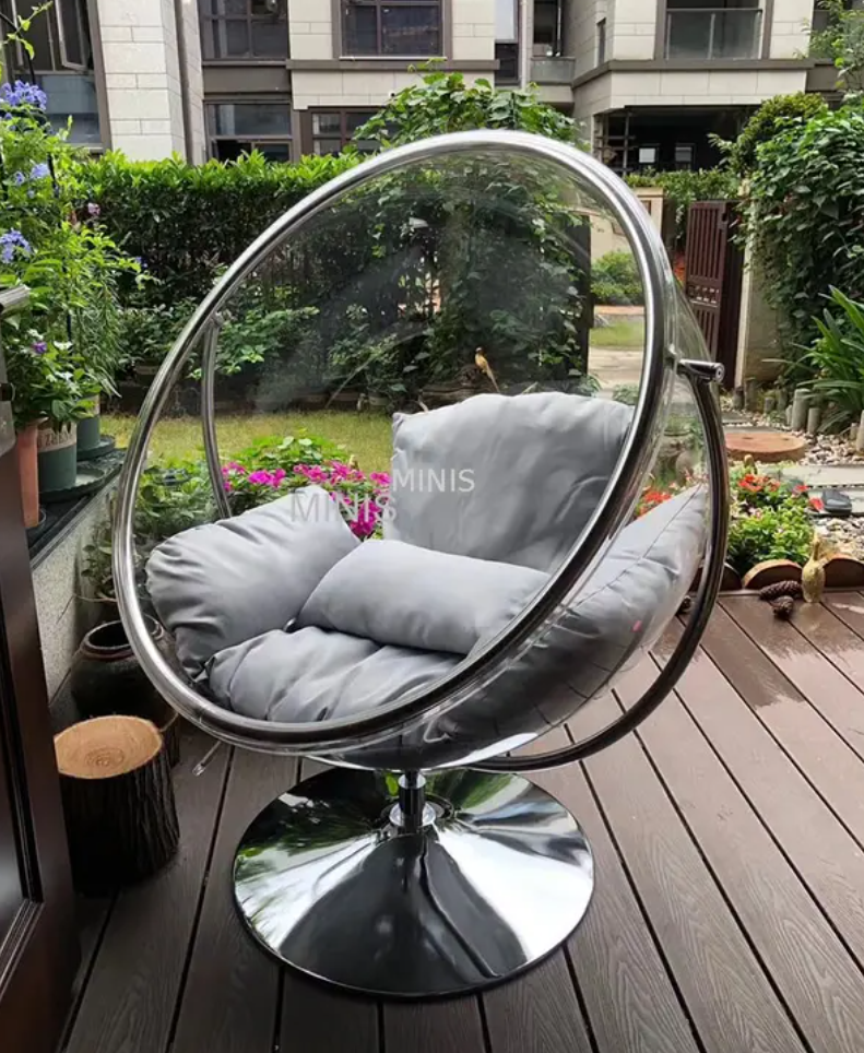 Spazio acrilico rilassante trasparente sedia azionaria 