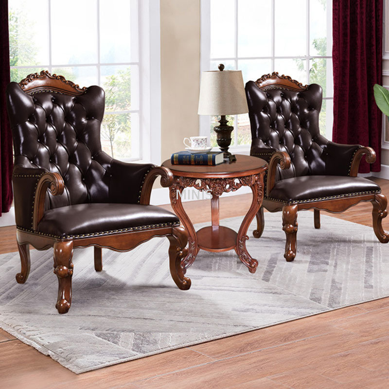 Scrivania da ufficio direzionale vintage in legno massello per stanza di legno