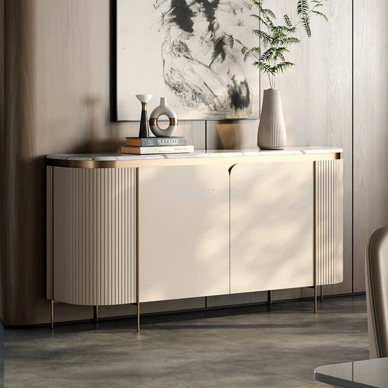 Soggiorno/sala da pranzo Tavolino bianco portaoggetti Bella credenza